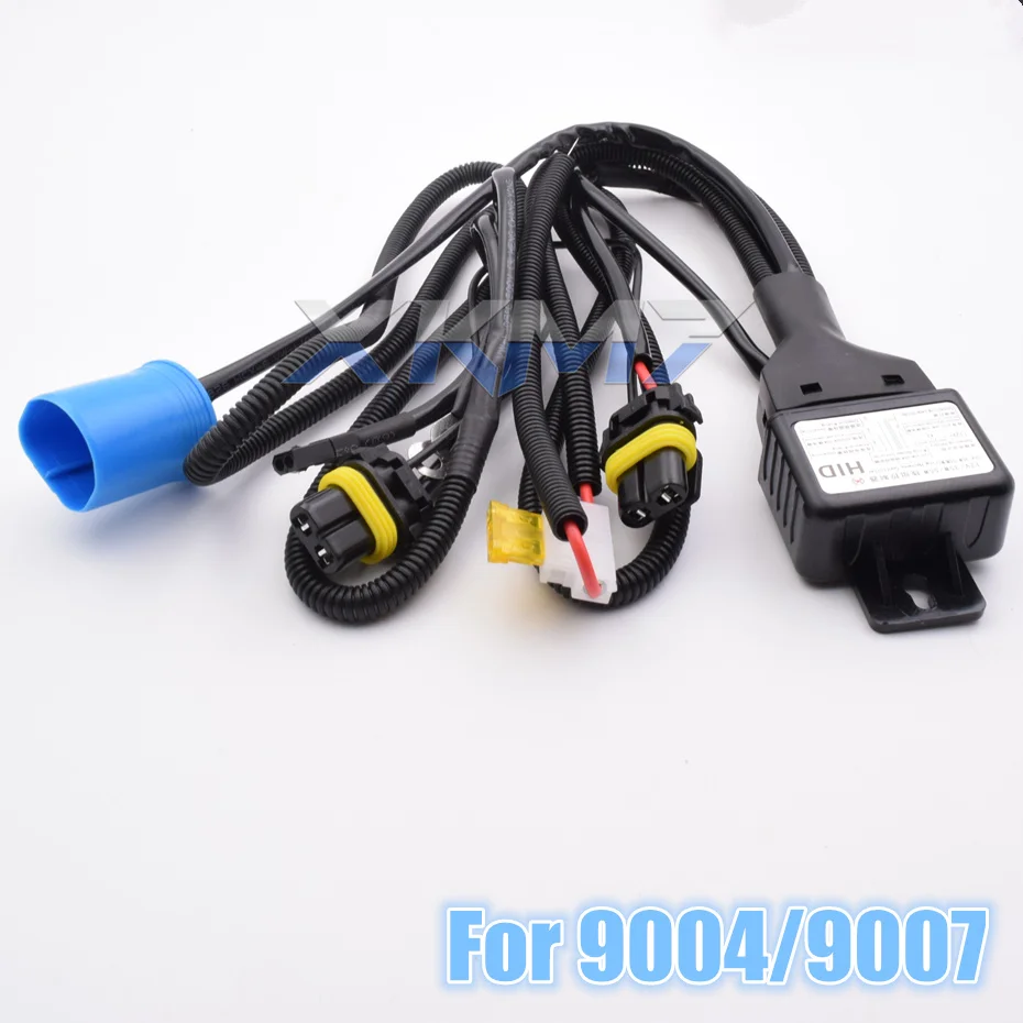 H4 9003 9004 9007 H13 Wiring For Car Headlight HID Bixenon Projector Lens Relay Harness Hi Low Beam Controller 12V 35W/55W