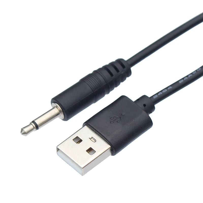 1M 3.5mm Mono Male to USB Power Cable  Jack 3.5mm 2 Pole  to USB Charging Cable