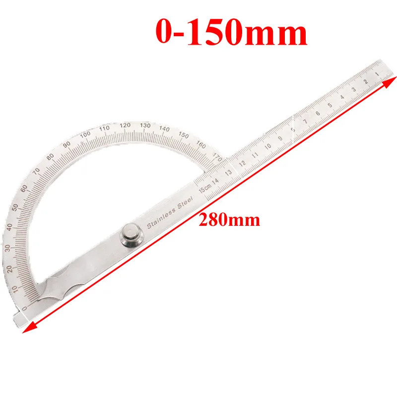 180 Degree Adjustable Semicircular Protractor Angle Ruler Divider Stainless Steel Index Gauge Woodworking Tools Carpenter tools