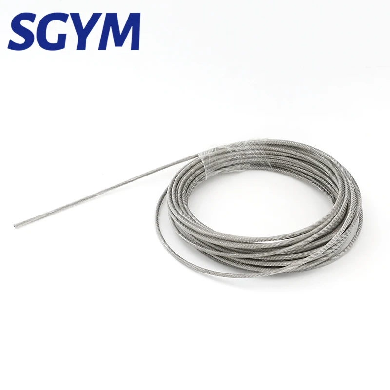 Imagem -06 - Corda de Fio Flexível Revestida de Pvc Transparente 30m 50m 304 m para Varal mm de Diâmetro Aço Inoxidável
