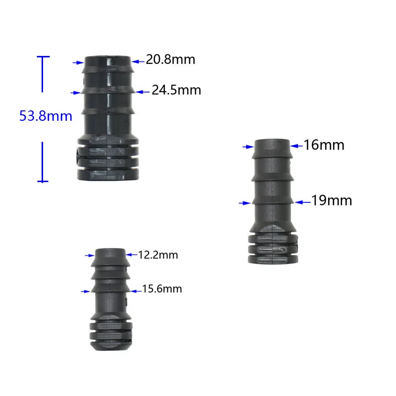 1/2 3/4 1 Inch Garden Hose Tee Elbow End Plug Straight Connector 16/20/25mm PE Hose Water Splitter Repair 90 Degree Connector