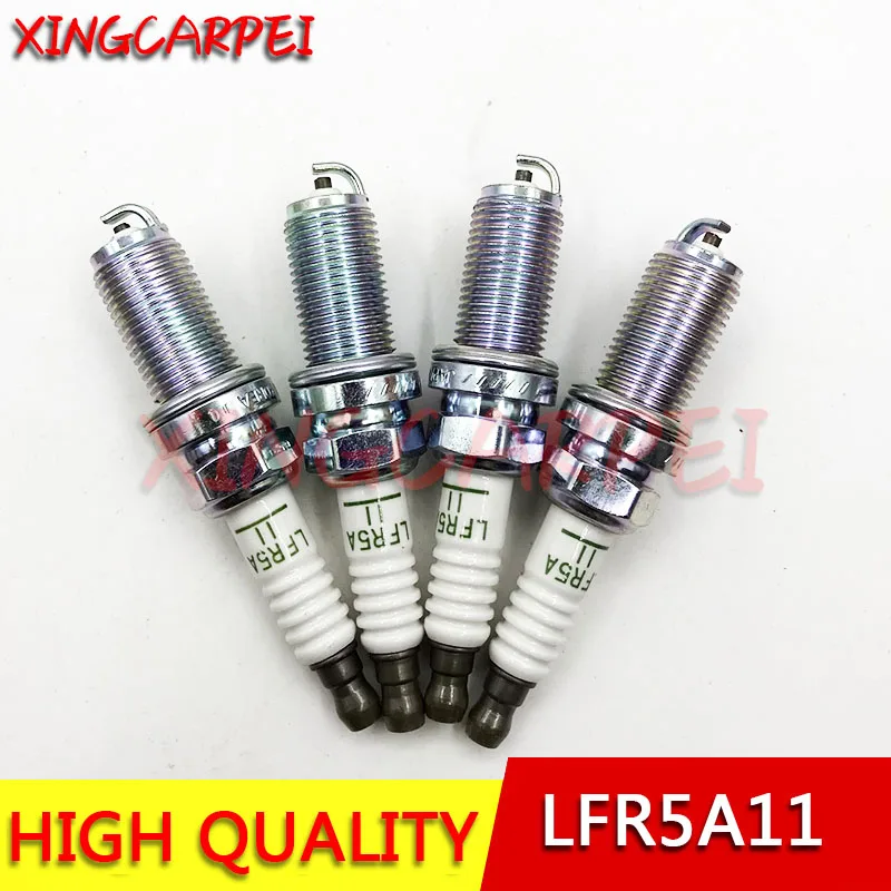 4pcs 22401-8H515 LFR5A-11 Normal Spark Plug For Nissan X-Trail T30 Almera N16 Patrol Y61 TY61 Premera P12 224018H515 LFR5A11