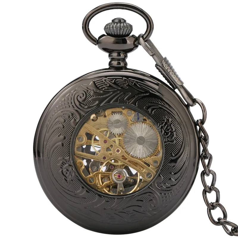 Antiek Holle Spinnenweb Handwikkeling Mechanisch Zakhorloge Luxe Romeinse Cijfers Display Fob Ketting Hanger Klok Cadeau