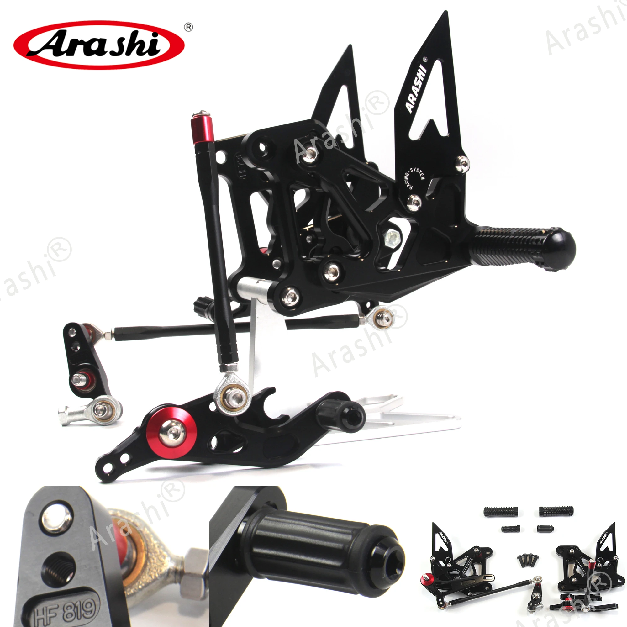 

Arashi Adjustable Footrests Foot Pegs For MV AGUSTA Brutale 675 800 2012 2013 2014 2015 2016 Motorcycle Aluminum Rider Rearset