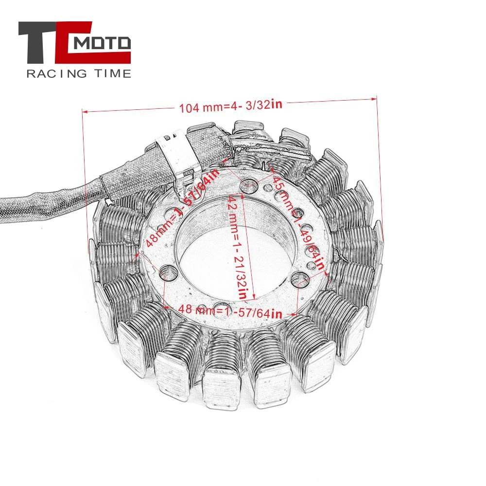 Generator Stator Coil For Yamaha VK Pro RS Venture Phazer 500 GT MTX RTX XTX Multi Purpose RS Viking Professional 2010 - 2016