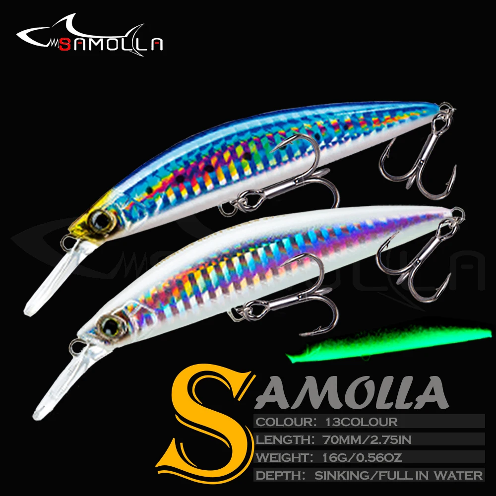 Wobbler Minnow sinking para perca – Cebo arrastre hundido
