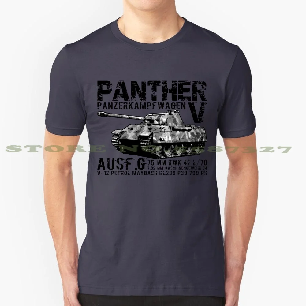 Panther Tank 100% Cotton T-Shirt Tank German Maschinengewehr 34 Hl230 P30 Sd Kfz 171 Panzerkampfwagen V Combat Vehicle Sd Kfz