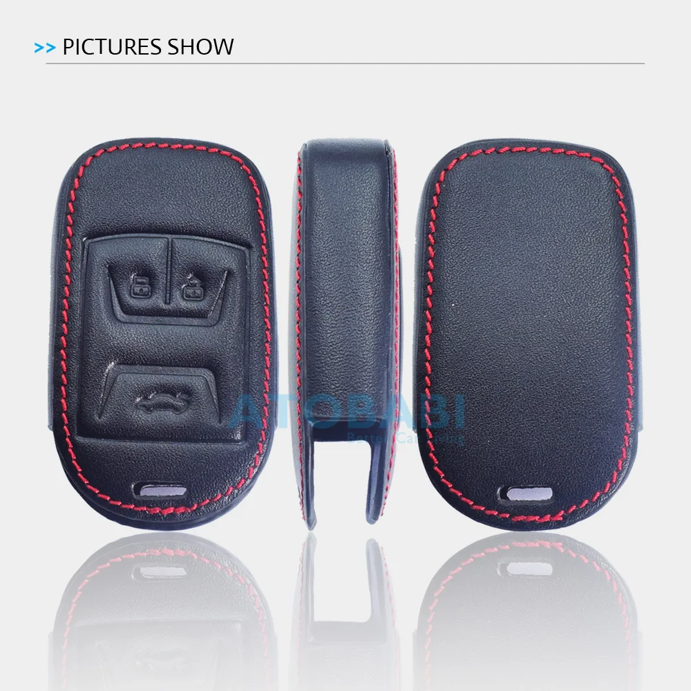 Real Leather Car Key Case For Chery Tiggo 3 5 Chery ARRIZO 3 7 Chery E3 E5 Bonus 3 Buttons Smart Remote Fob Cover Keychain Bag