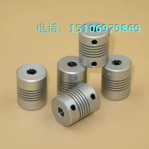 Encoder Stepper Motor Thread Aluminum Alloy Flexible Coupling OD 19 Length 24