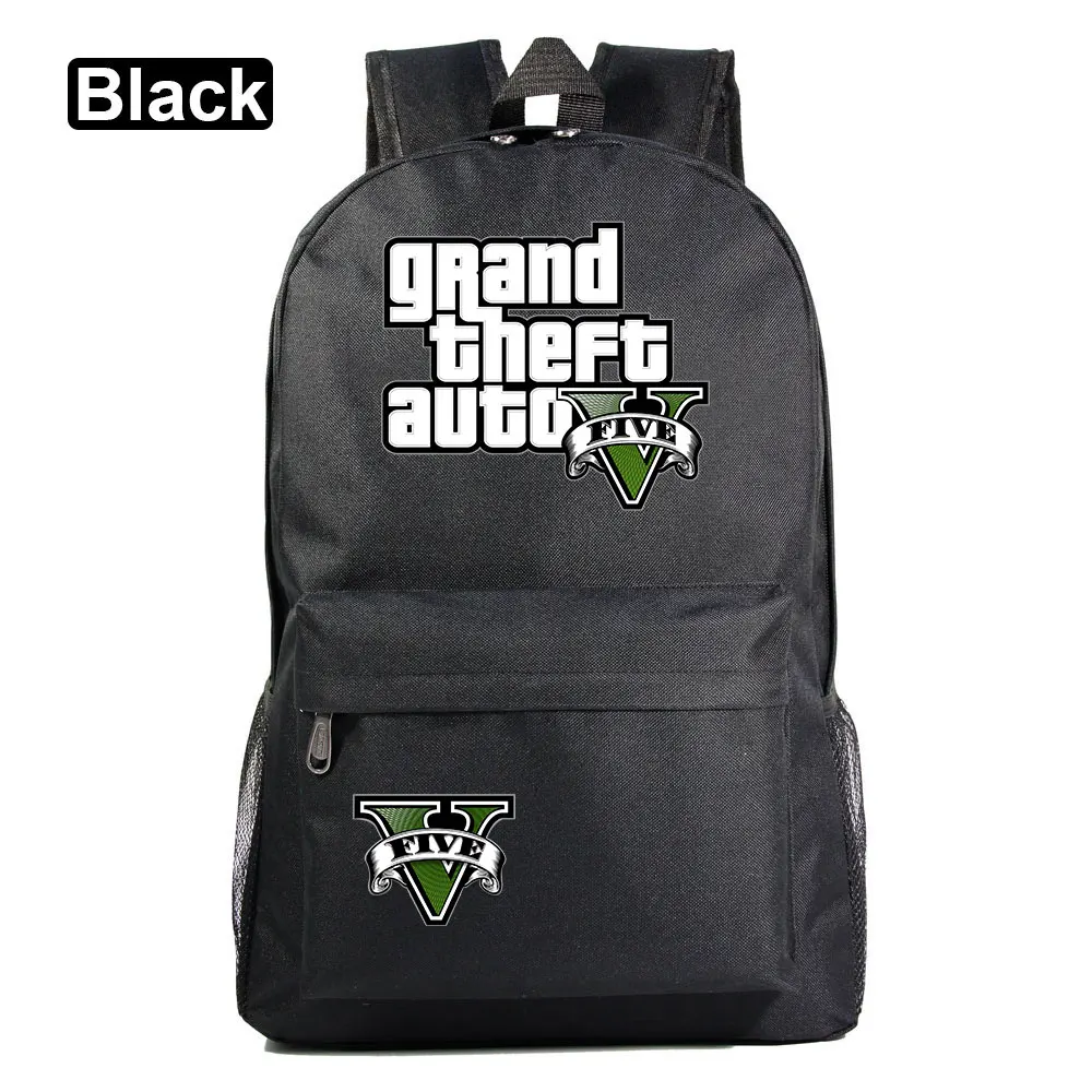 Fashion Hot Game GTA5 Grand Theft Auto V Boy Girl Book School Bag Women Bag Pack Teenagers Schoolbags Men Student Backpack