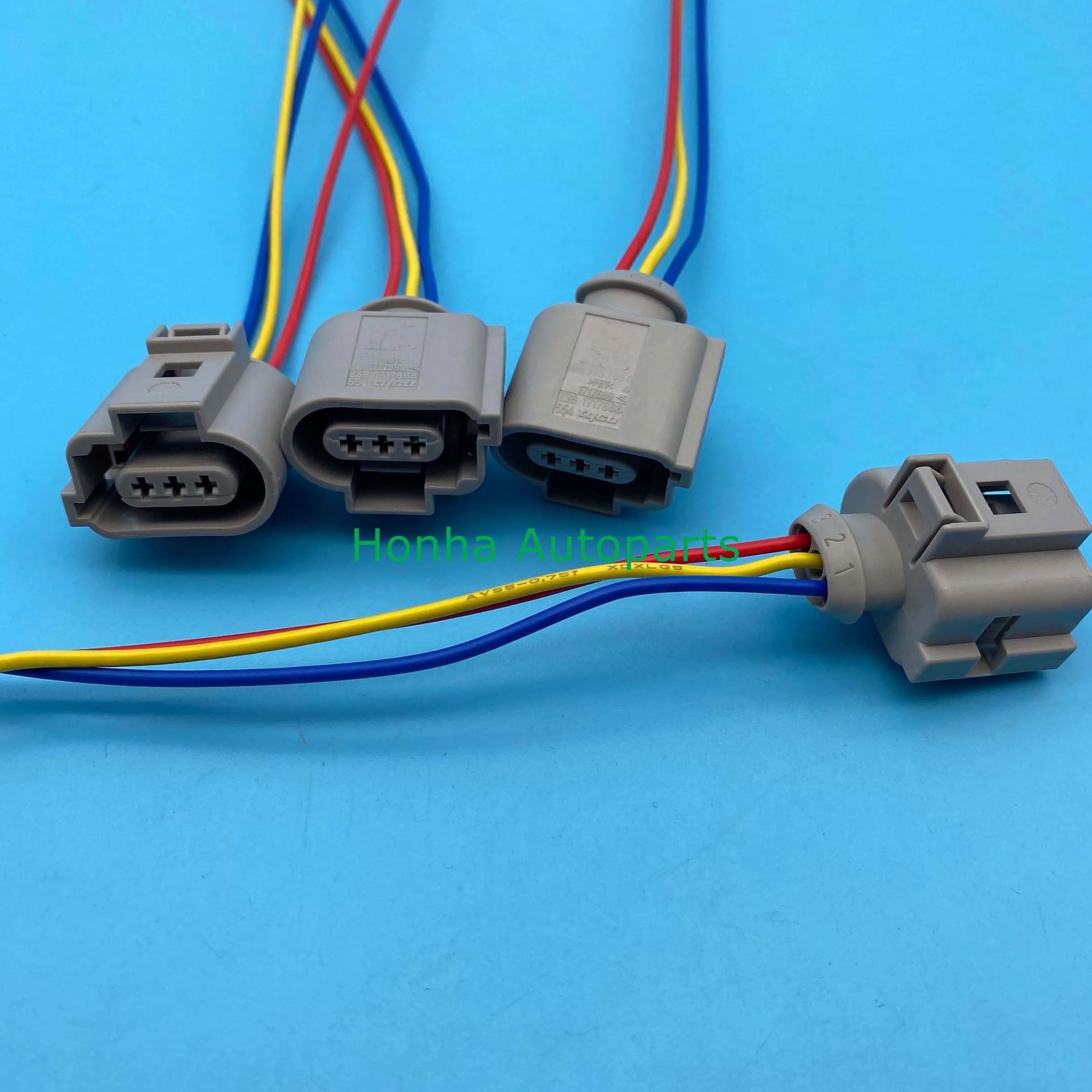 Free shipping 50/100 pcs 3B0973703G  3B0 973 703G 3 Pin female waterproof connector wire Harness with 15cm 18AWG wire