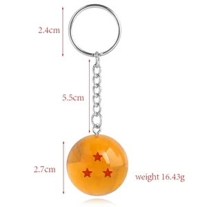 Anime Dragon Balls Keychain Charms, Goku Talão Mặt dây chuyền, Keychain xe hơi, Trang sức Pro 6 Bán hàng chính Micanga Keychain - №1