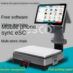 Commercial Cash Register Weighing Machine Receiving Electronic Scale Printing and Ticketing