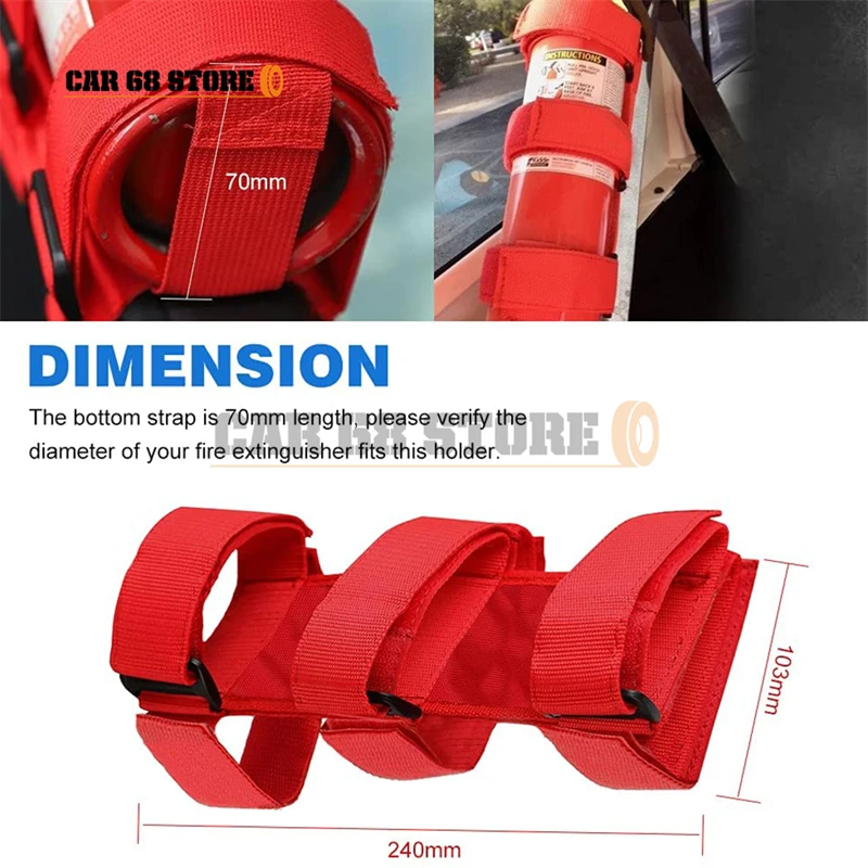 1 Pcs Car Roll Bar Fire Extinguisher Holder Belt Oxford For Jeep Wrangler JK JKU JL TJ CJ Fire Extinguisher Mount Strap Car Part