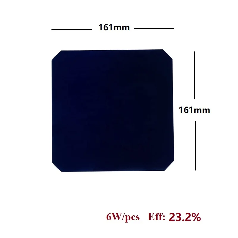 Flexible solar cells monocrystalline high efficiency 23.2% 6W sun power 161mm for diy flexible solar panel