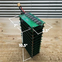 7S 24V State of Charge Meter and 7S 50A Bluetooth-compatible BMS 18650 Battery Box Power Wall Battery pack LED DIY Ebike Battery