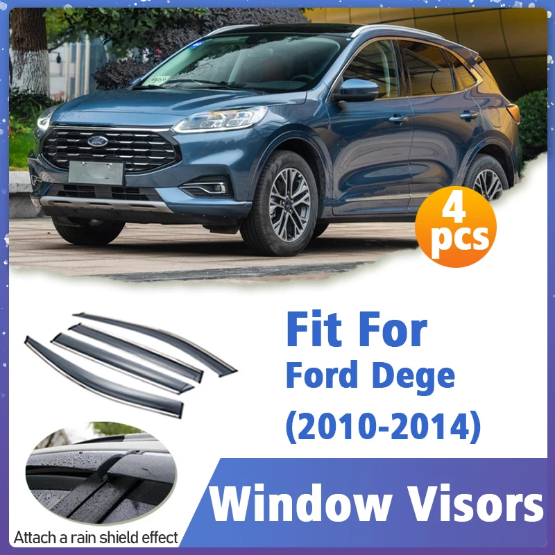 

Козырек Оконный Для Ford Dege 2010-2014, 4 шт., обшивка на вентиляционное отверстие, навесы, укрытия, защита от солнца, дождя, дефлектор, автомобильные аксессуары