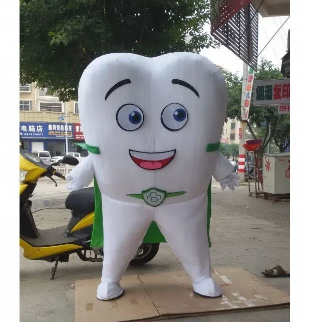 Disfraz de Mascota de diente saludable para adultos, vestido de lujo para fiesta de cumpleaños, Disfraces de Halloween, ropa de Navidad