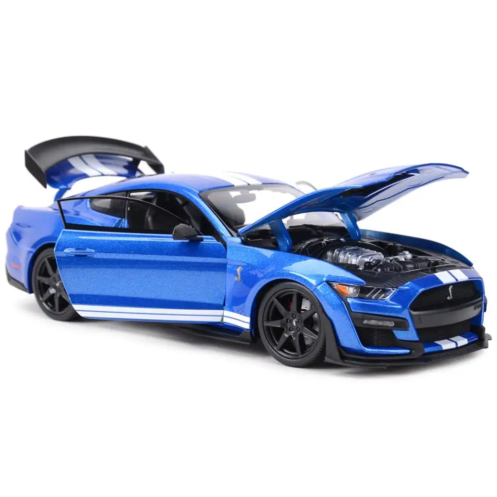 Maisto 1:18 2020 موستانج شيلبي GT500 فورد الأزرق سيارة رياضية ساكنة يموت يلقي المركبات تحصيل نموذج سيارات لعب