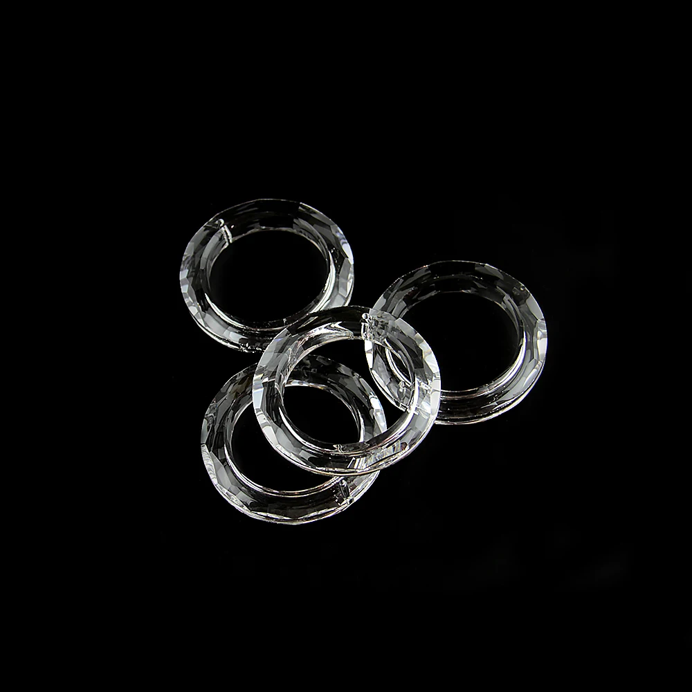 Anillo de luz de cristal colgante, lámpara de araña, prismas, 50mm, 10 unidades