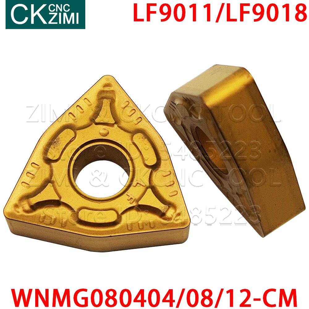 Insertos de torneado de carburo WNMG080404-CM WNMG080408-CM LF9011 LF9018, herramientas de torno CNC, herramienta de torneado de madera WNMG para acero
