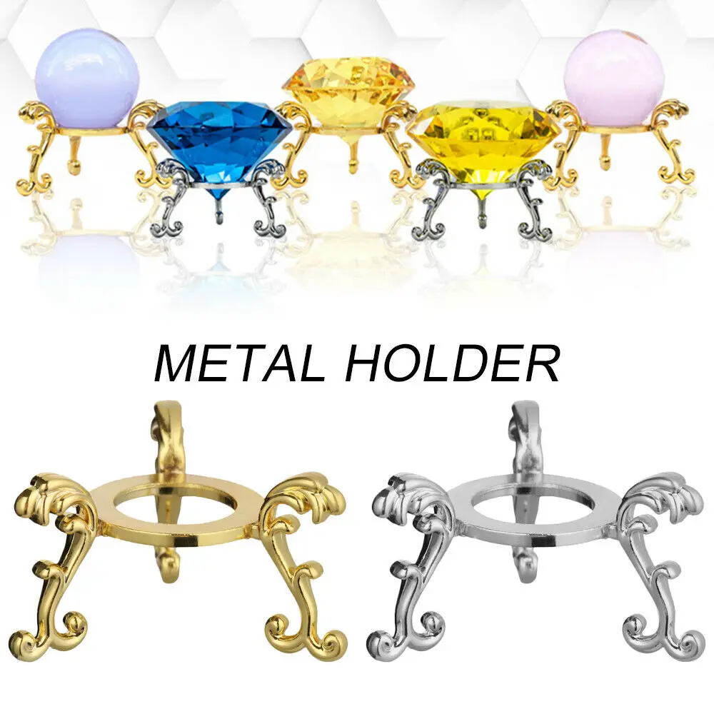 Handicraft Crystal Ball Base Sphere Stone Support Metal Holder Display Stand Photography Props