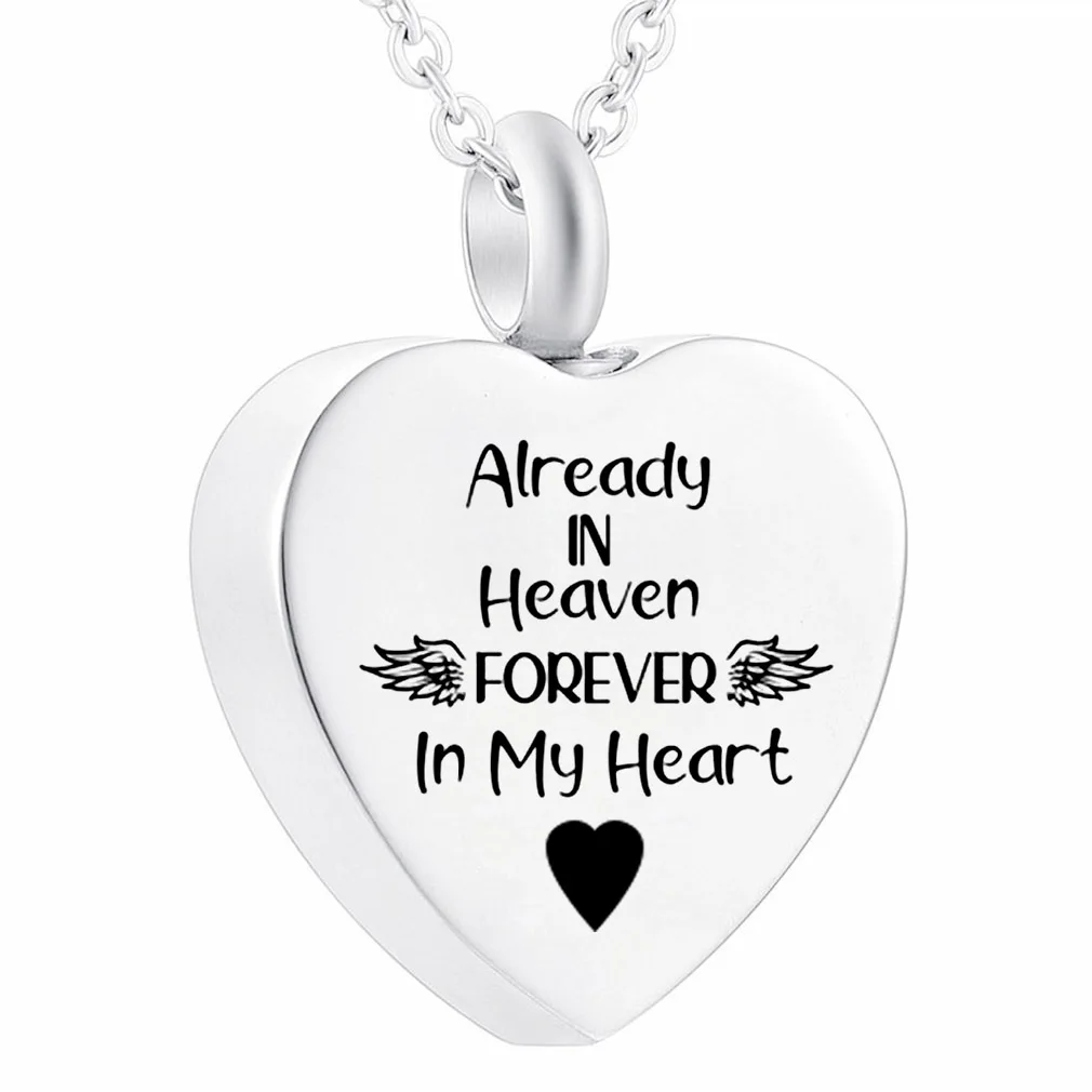 Heart Cremation Jewelry for Ashes Urn Necklace Women Men Keepsake for Pet/Human Ash Suitable for daily wear , Hanging in the car