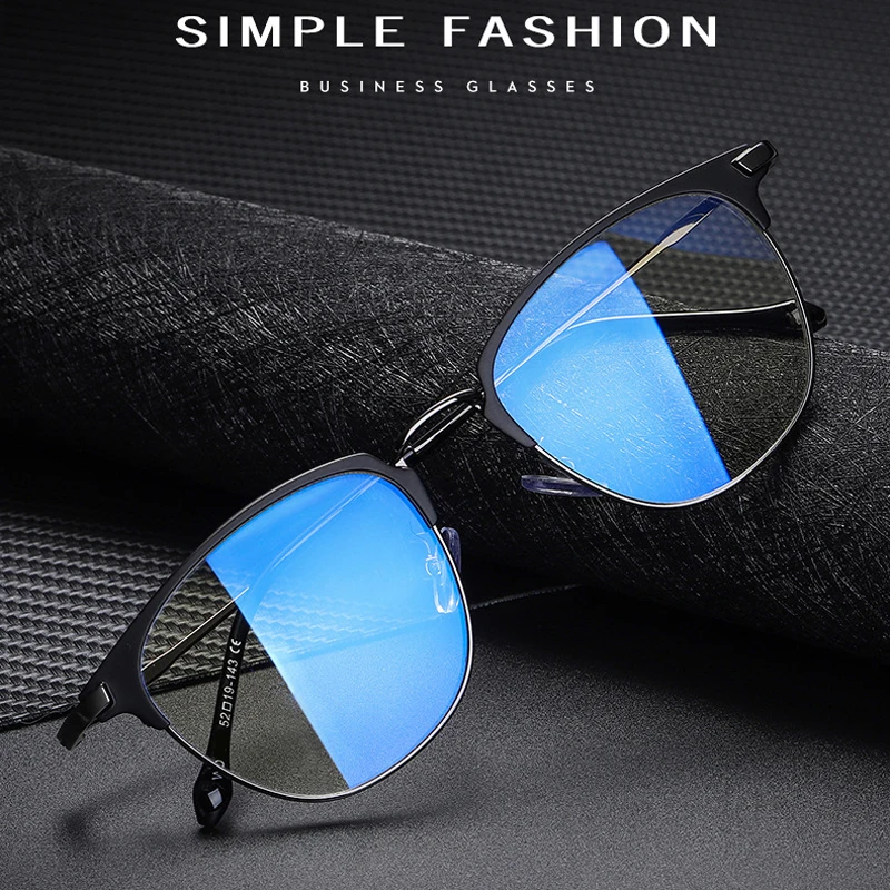 

Feishini High Quality Anti Blue Light Glasses Men Filter Reduces Computer Business Eyewear Women Oval Blocking Rays Radiation