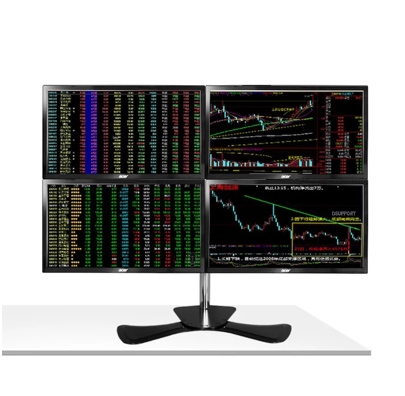Full-Motion 15 "-27" LCD LED 4 Screen Monitor Halter Flexible Display Halterung Rack Stehen MP340