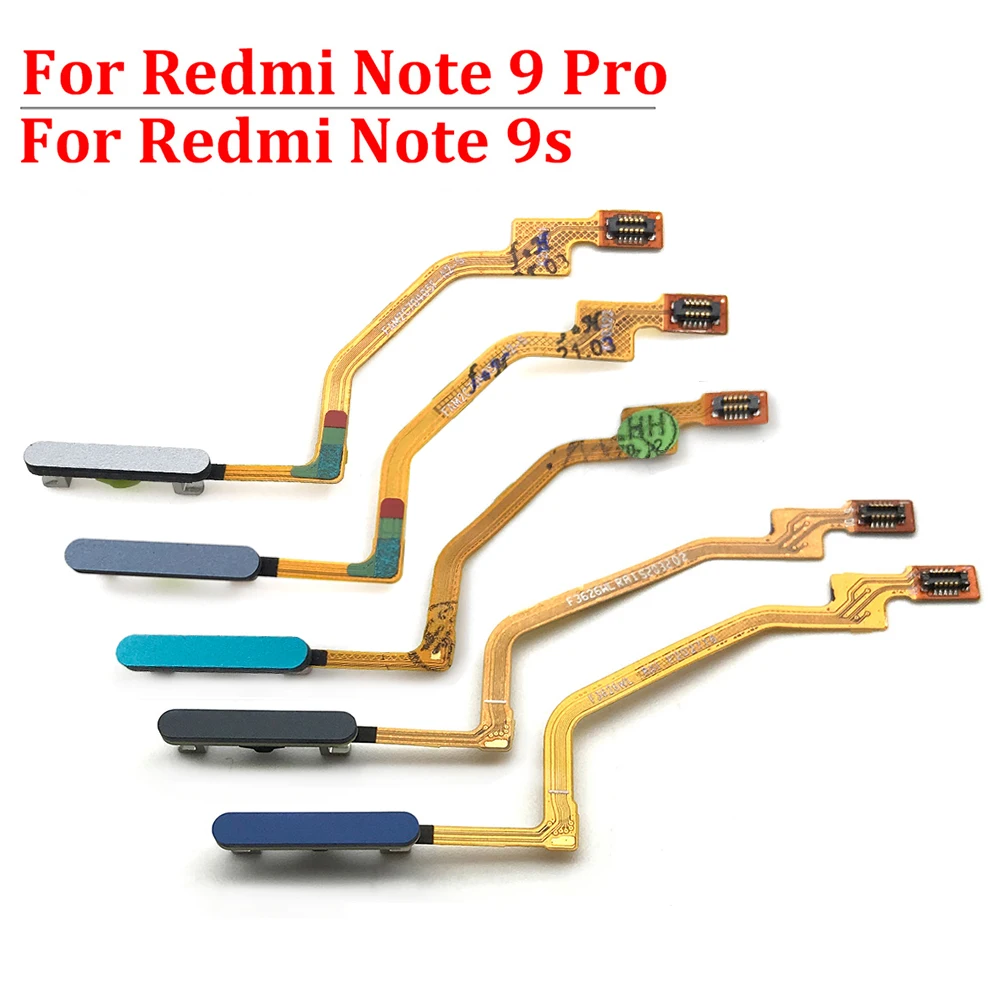 Fingerprint For Xiaomi Redmi Note 9 10 Pro 9s Poco X3 Pro M3 Home Button Fingerprint Menu Return Key Sensor Flex Cable