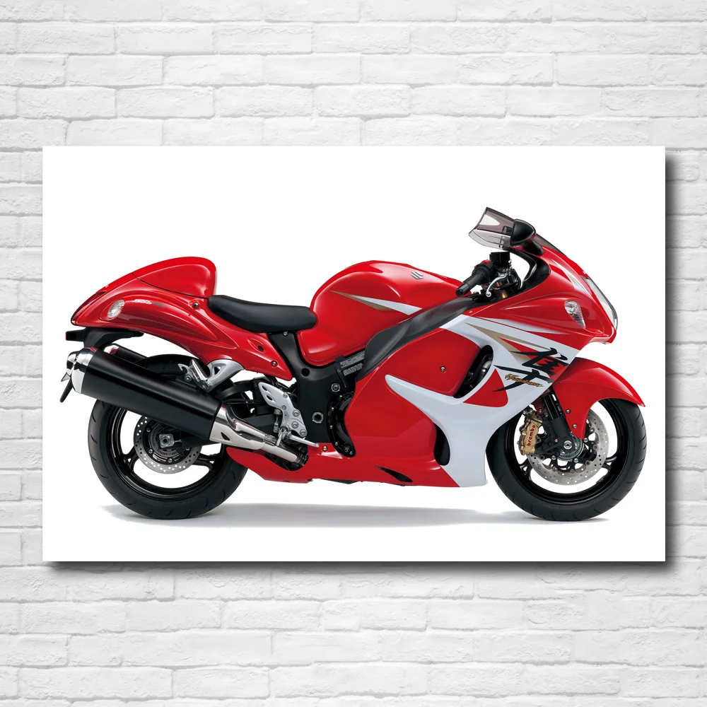 Superbike Wall Art Picture HAYABUSA Suzuki GSX 1300r Red Sport Posters Canvas Prints Framed Paintings for Living Room Decor