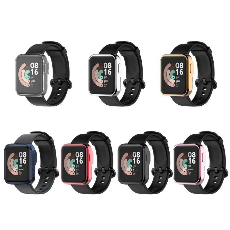Soft Colorful Watch Protector Case Screen Protective Cover Skin Shell for -Xiaomi Mi Watch Lite Redmi Watch Accessories