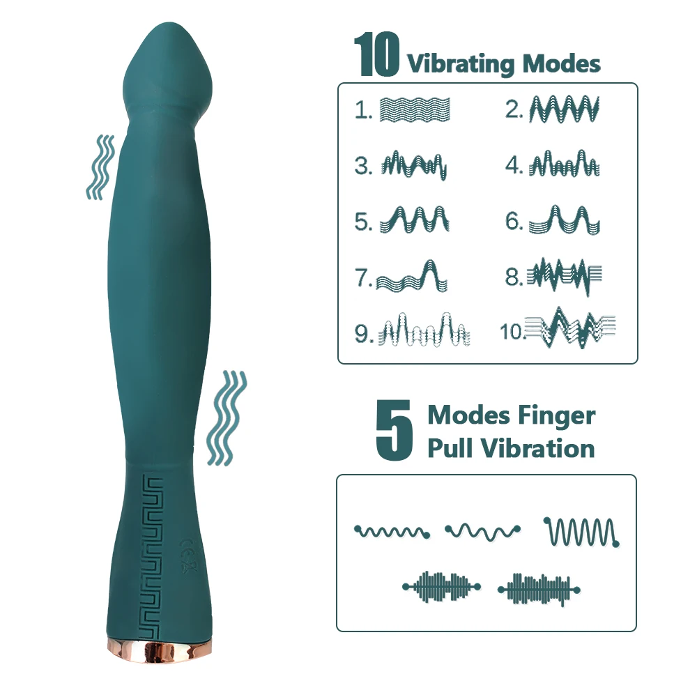 OLO 10-Frequenz-Klitoris-G-Punkt-Massagegerät, 5 Modi, Fingerzug, AV-Stick-Vibrator, Vagina, stimuliert Sexspielzeug für Frauen, Erwachsenenprodukt