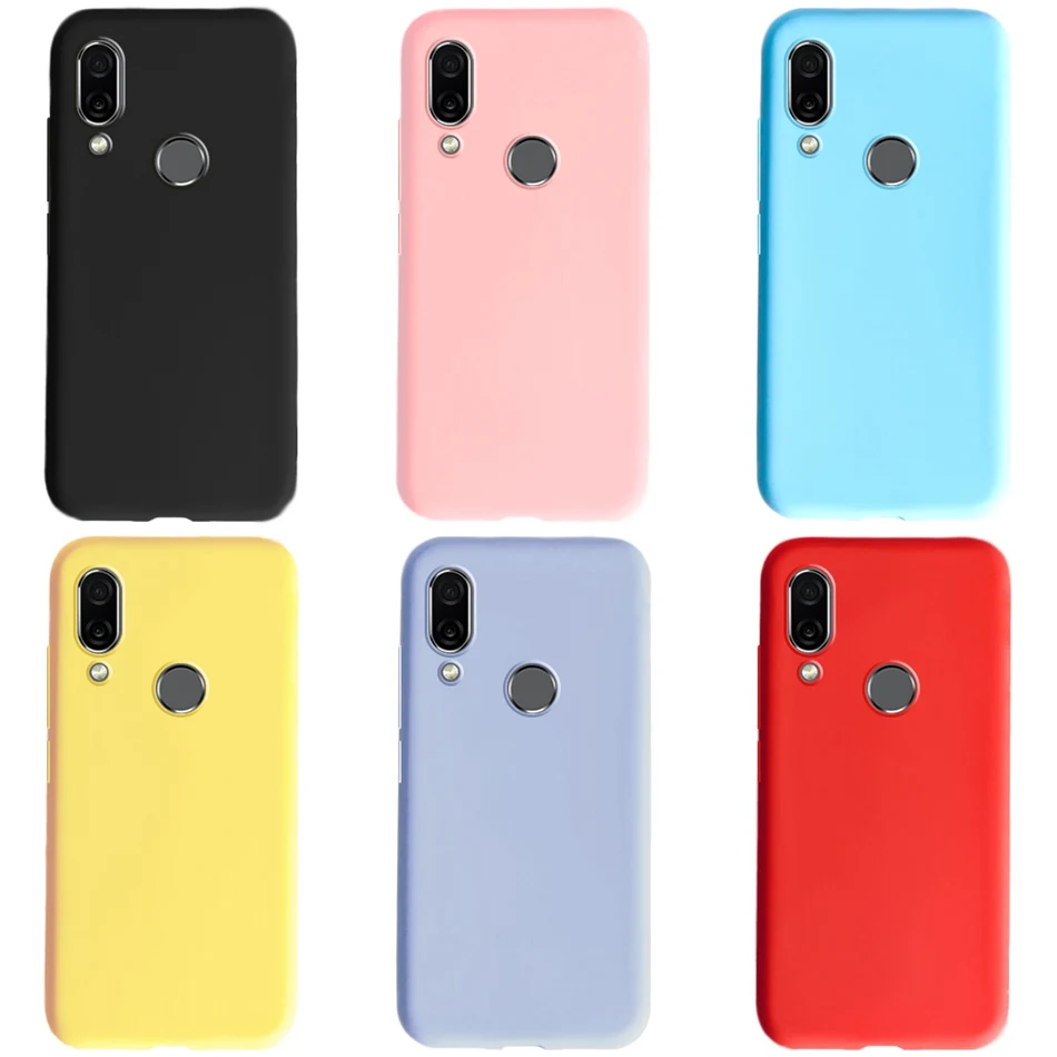 Candy Color Silicone Case For Huawei Honor Play Case 6.3 Soft TPU Phone Bumper For Honor Play COR-AL10 COR-L29 Back Cover Coque