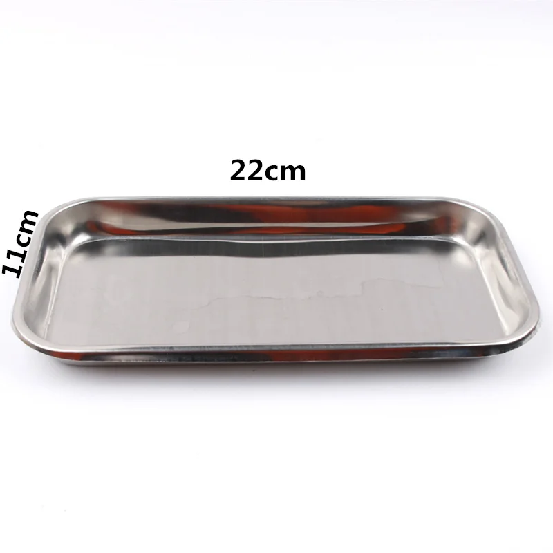 1PC Stainless Steel Storage Equipment Plate Doctor Surgical Dental Tray Cosmetic Tattoo Supply