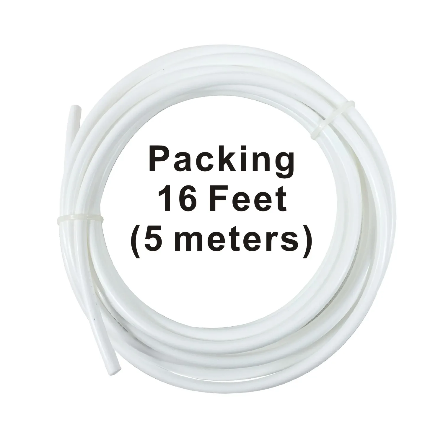 3/8 Inch Tube 5 Meters 16 feet white PE Tubing Hose Pipe for RO Water Reverse Osmosis System/Water Dispenser( white color)