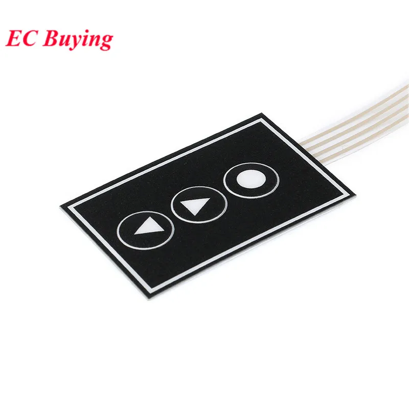 10 pz/lotto 1x3 Matrix Array 3 Tasti Pulsante Interruttore A Membrana Tastiera Pannello di Controllo Kit FAI DA TE Per Arduino 1*3 tasti