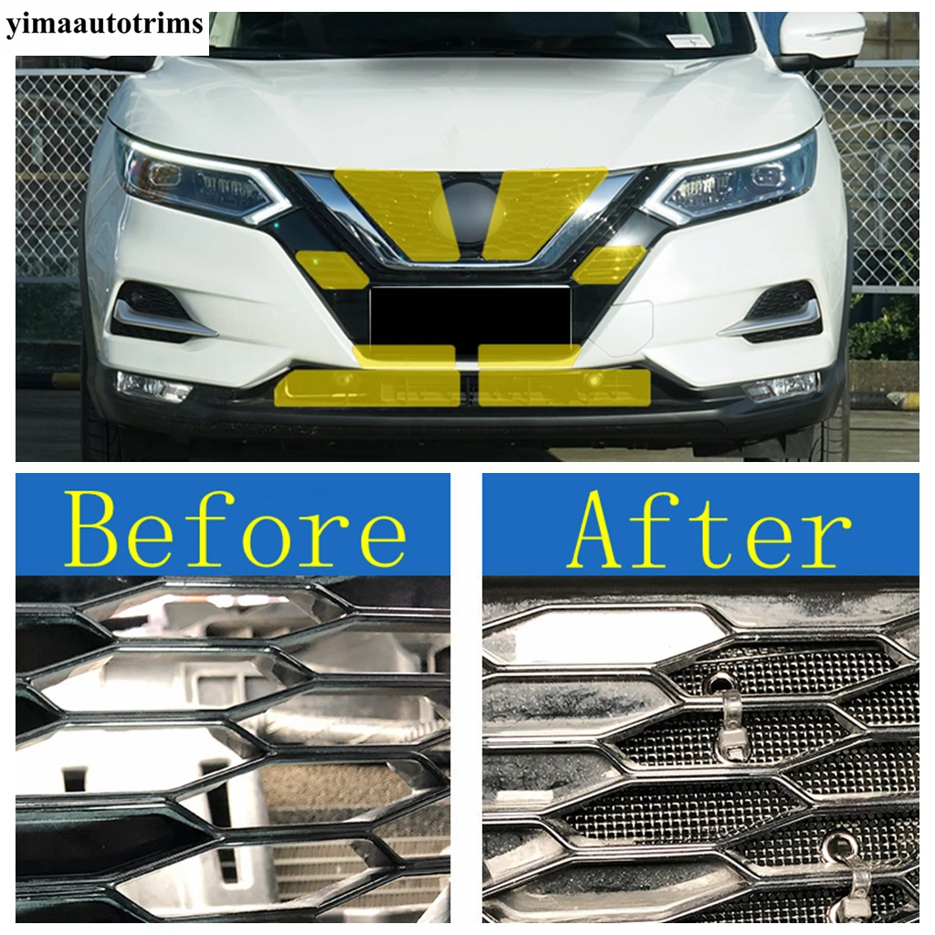 Front Grille Grill Insect Insert Screening Net Anti-insect Dust Cover Kit Trim Accessories For Nissan Qashqai J11 2018 2019 2020