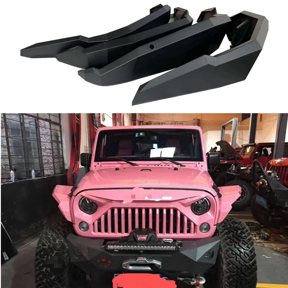 4pcs Aluminum Alloy Fender Flares For Jeep For Wrangler JK 2007-2017 J342