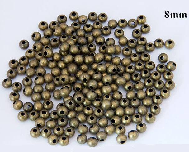 2mm 3mm 4mm 5mm 6mm 8mm Diy Metal Beads Antique Bronze Smooth Ball Spacer Beads Crimp Beads For Jewelry Making Findings