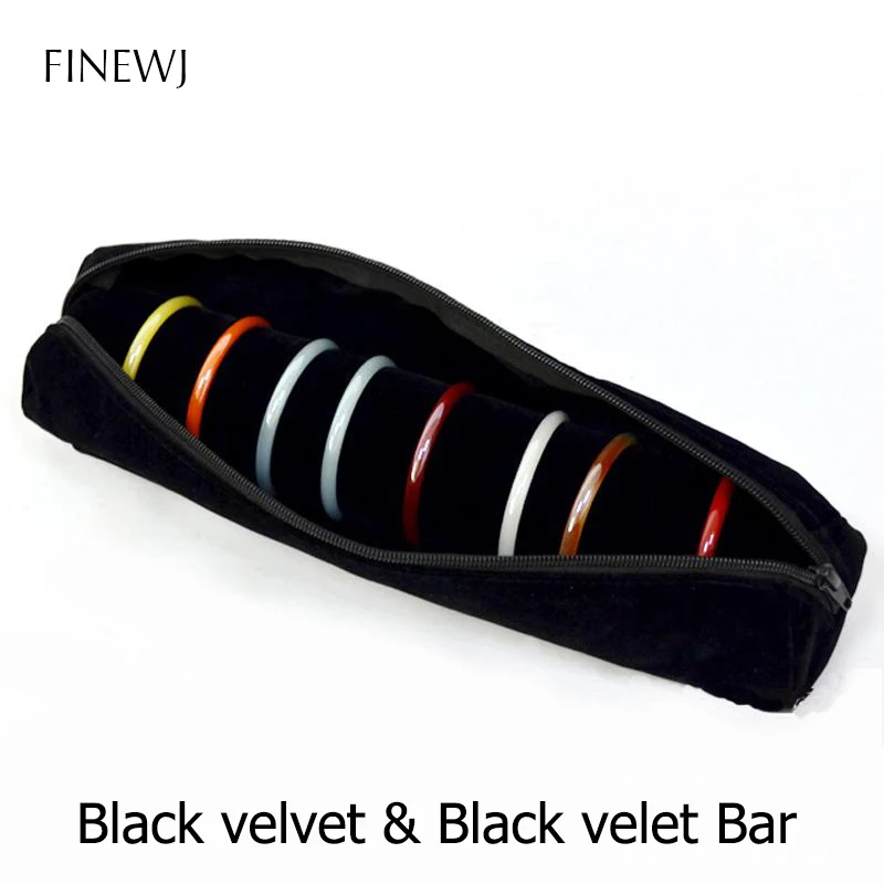 Bracelet Display Holder Bar Gift Bangle Watch Storage Bag Case PU Leather Velvet Portable Travel Organizer Jewelry Zipper Pouch
