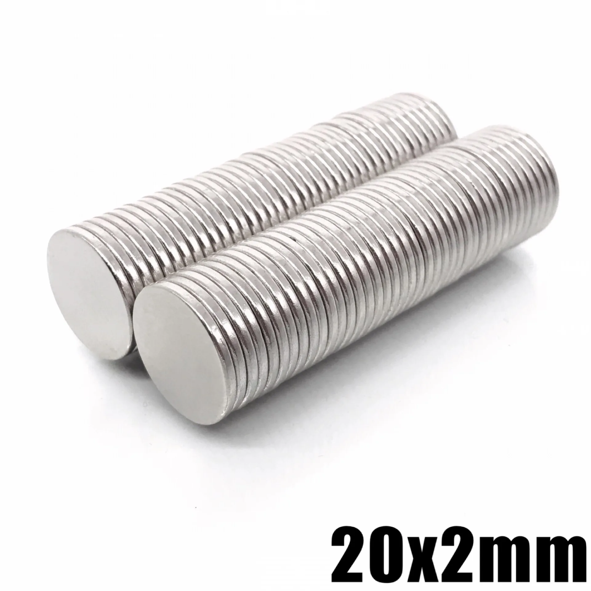 5/10/20/50/100/200Pcs 20x2 Super Powerful Strong Bulk Round NdFeB Neodymium Disc Magnets 20x2mm Dia N35 Rare Earth Magnet 20*2