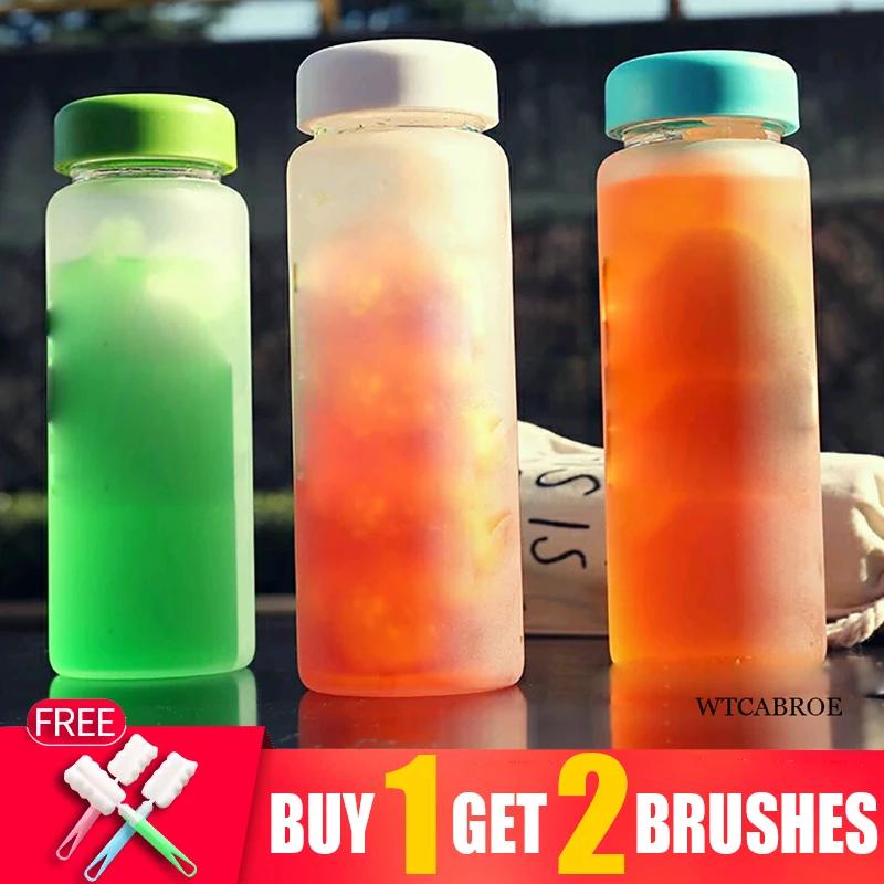 500ML Kitchen Leakproof Travel Yoga Running Camping Water Bottle Leak-proof Portable Lemon Juice Fruit Drinking Sports Bottles