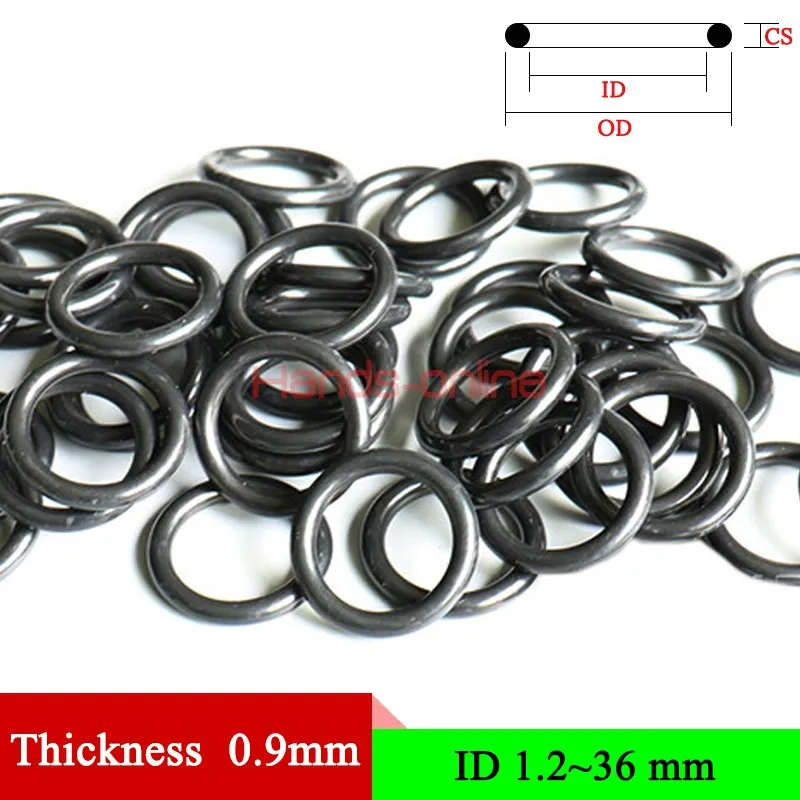 

O-ring NBR Rubber o ring gaskets CS/Thickness 0.9mm/0.035 inch black seal sealing Orings Gasket