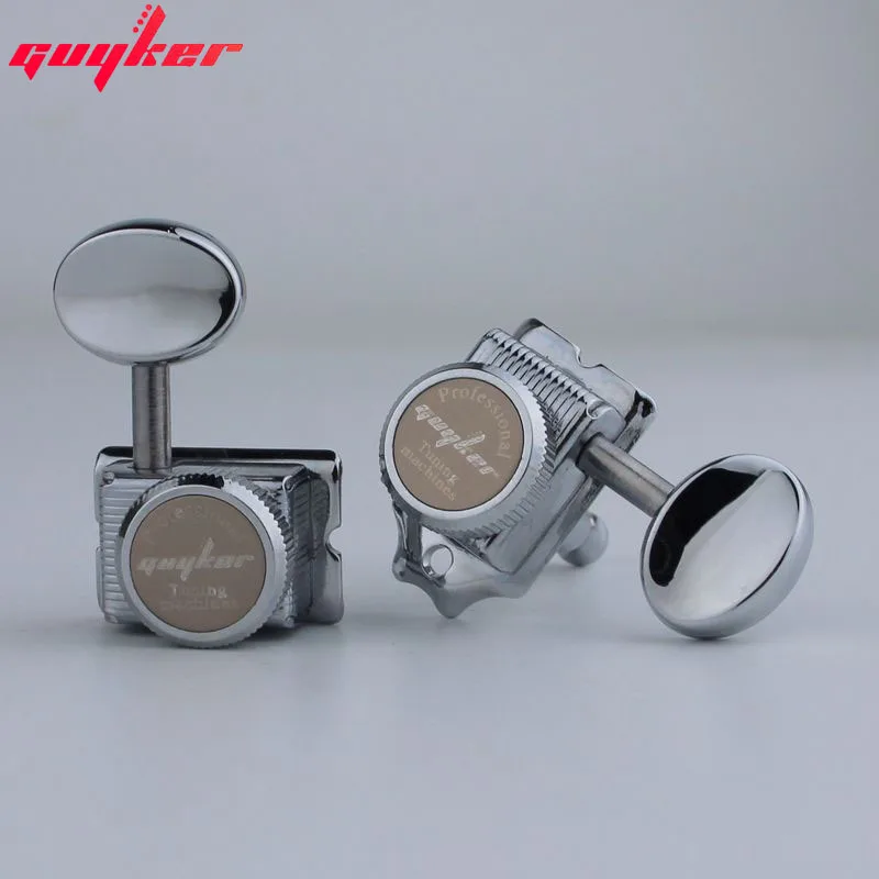 GUYKER Vintage Nickel/Chrome Lock String Tuners Electric Guitar Machine Heads Tuners For ST TL Guitar Tuning Pegs