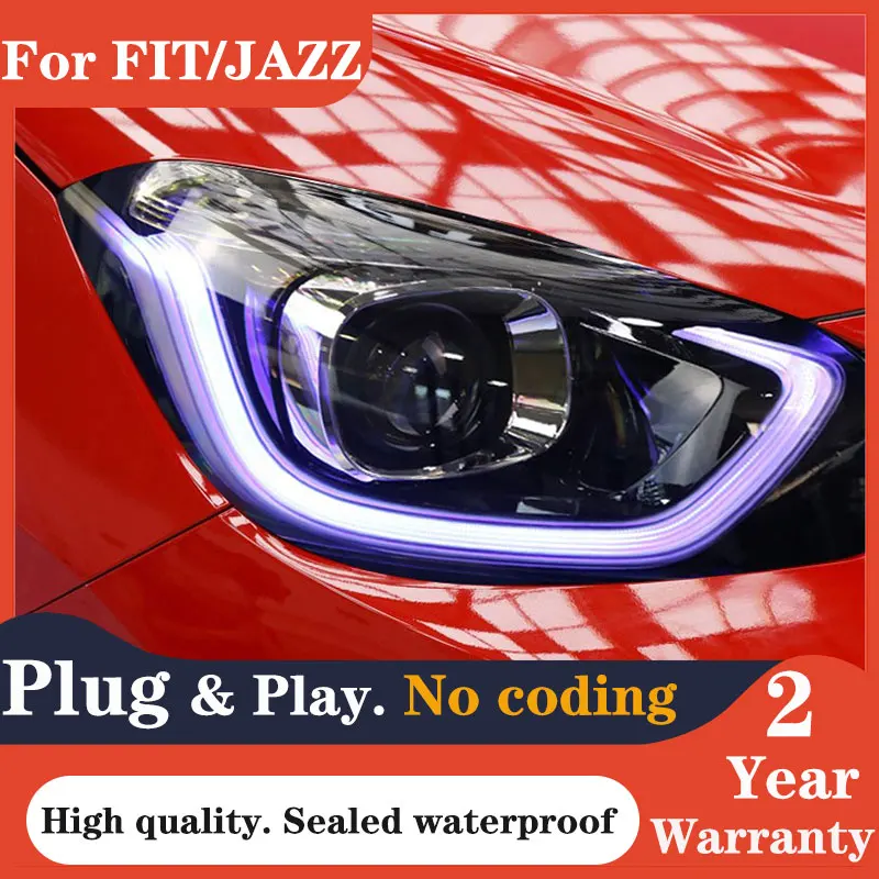 Car Light For Honda FIT GR9 Headlights 2020-2022 DRL Day Running Light LED Bi Xenon Bulb Fog Lights Car Accessory JAZZ Head Lamp