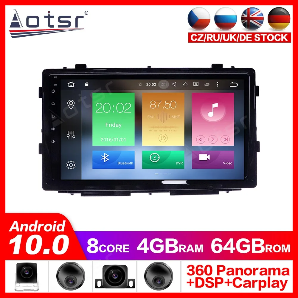 Android 10.0 GPS Navigation Radio DVD Player for Toyota RAV4 2020 Video Player Stereo Headuint GPS free map Built in Carplay dsp