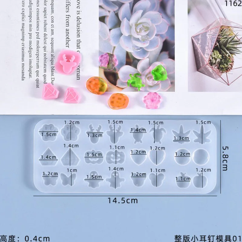 Ear Drop Resin Molds Pendant Mold Silicone Moulds for DIY Ear Rings Epoxy Resin Craft