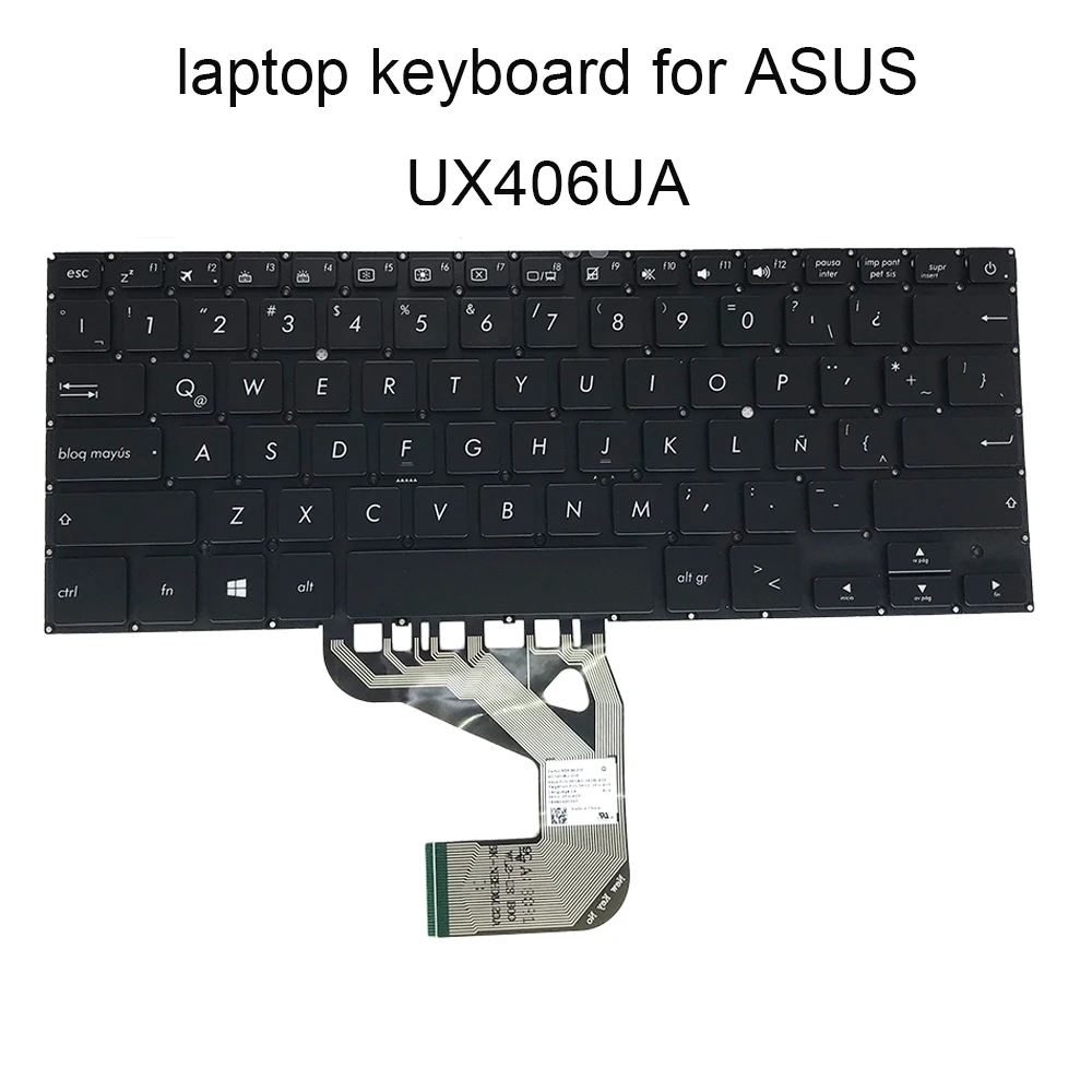 Imagem -02 - Teclado Retroiluminado para Asus S406 S406u S406ua Vivobook S14 Espanhol Peças do Portátil 0kn12p1la13 2628la00 Novo