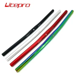 Litepro Handlebar 25.4mm 22.2mm 540mm 580mm Horizontal Handlebar One-shaped Handlebar Folding Bike Part